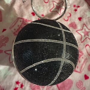 Elegant Black Baseball Clutch Purse.